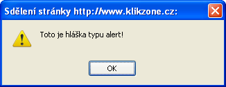 JavaScript hlka Alert