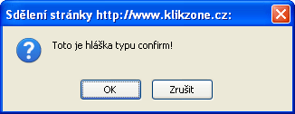 JavaScript hlka Confirm